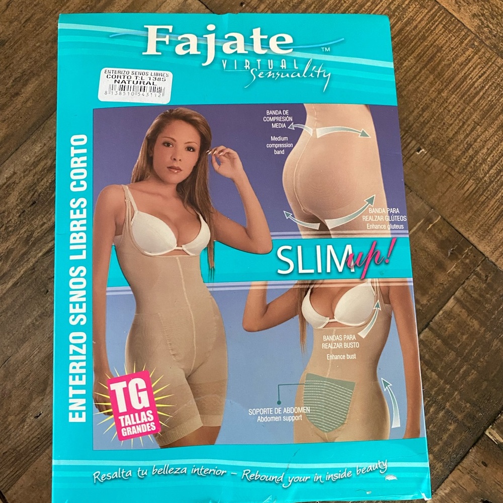 Fajate Virtuality Sensuality Shapewear/Faja, Colombian, Size Large, Beige